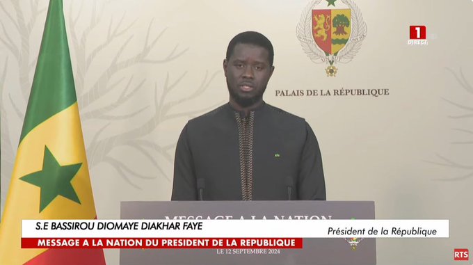 Bassirou Diomaye Faye dissout l’Assemblée nationale et appelle à des législatives